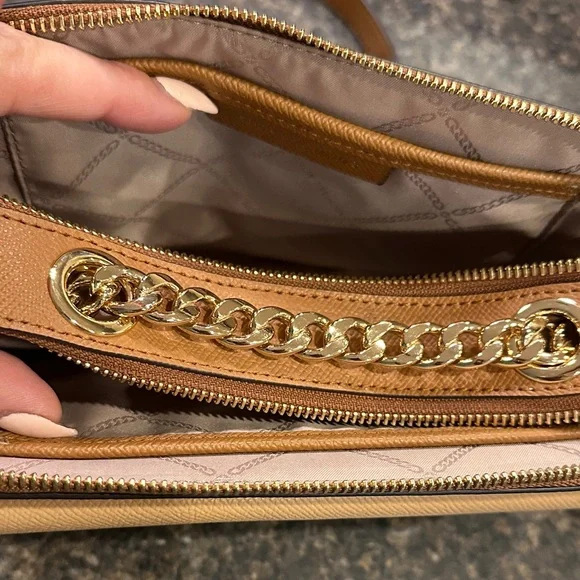 Michael Kors Brown and Cream Crossbody Bag - Picture 2 of 4